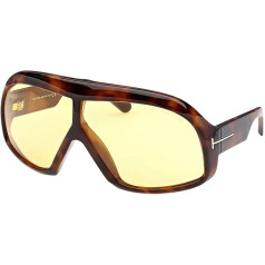 Tom Ford CASSIUS FT 0965 Dark Havana/Gaiši brūns dzeltens 78/4/125 Unisex saulesbrilles, tumši Havana / gaiši brūns dzeltens