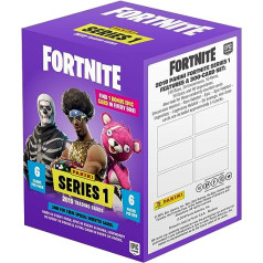 Panini Fortnite 97672 tirdzniecības kartes, kaste, 6 pastiprinātāji un episkā karte, krāsaina