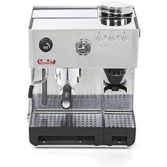 Lelit Anita PL042EMI daļēji profesionāls kafijas automāts ar iebūvētu kafijas dzirnaviņu, ideāli piemērots espresso vāciņam, kapučīno un kafijas pākstīm, nerūsējošā tērauda korpuss, nerūsējošs, 2,7 litri
