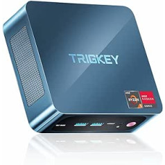 TRIGKEY Mini dators AMD Ryzen 5 5560U (Zen 3 arhitektūra, līdz 4,0 GHz), 16 GB DDR4 1TB M.2 NVME SSD, S5 mini galddators, mini spēļu dators ar Radeon™ grafiku, 4K DP + HDMI + Type-C, WiFi 6 datori