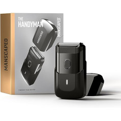 MANSCAPED™ Handyman™: ceļojumu skuveklis, viegls ar akumulatoru darbināms elektriskais skuveklis ar USB-C uzlādes kabeli ceļojumiem, mazgājams, garu matu griezējs un folijas skūšanas galviņa vienā