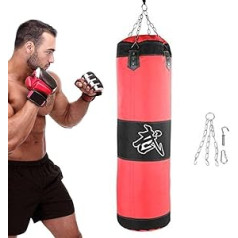 Boxing Punch Bag, Muay Thai Heavy Bag Boxing MMA Fitness Workout Training Kickboxing Punch Bag - Unfilled