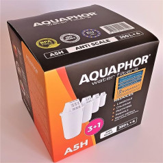 AAQUAPHOR A5H cietā ūdens filtru kasetņu komplekts 3+1 - ar AQUALEN tehnoloģiju, pret kaļķakmeni, hloru un citām vielām elektrības ūdenī, saderīgs ar Provence, Prestige, Smile, 4 iepakojums