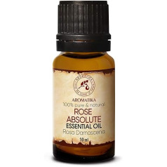 Rožu absolūtā ēteriskā eļļa 10 ml - Rosa Damascena bulgāru valoda - Aromterapija - Istabas aromāts - Rožu absolūtās eļļas - Ķermeņa kopšanai - Difuzori - Relaksācija - Aromlampa - Nomierinoša - Labam miegam