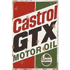 Boggevi Kells Castrol GTX Garāžas Motoreļļa Metāla Sienas Garāžas Izkārtne Dārza Šķūnis Skārda zīme Skārda zīme Dāvana 200mm x 300mm tph0014