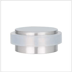 Mini Adhesive Door Stop | 28 x 12 mm | Balta gumija, kas izgatavota no dabīgā silikona | Nerūsējošā tērauda AISI 304 apdare | Ļoti laba saķere | 100% noderīgs | Mod. I-163x12-B | EVI Herrajes