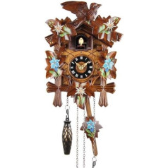 Black Forest Cuckoo Clock Wooden Izmanto ar baterijām darbināmu kvarca kustību un dzeguzes zvana signālu – no Watch Park EBLE – EBLE Painted 22 cm 8599001