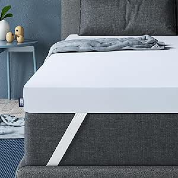 BedStory Virsmatracis 120 x 200 cm - H2/H3 cietības līmenis 7 cm Gēla virsma ar Memory Foam - Oeko-Tex sertificēts virsmatracis ar mazgājamu pārvalku