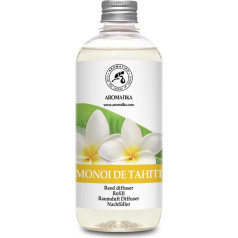 Istabas smaržu difuzora uzpilde Monoi de Tahiti 500 ml – Smaržu difuzora uzpildīšanas iepakojums – Reed difuzora uzpilde – Istabas aromāts – Istabas aromāts – Telpas aromāts – Tiare Blossom Room Air