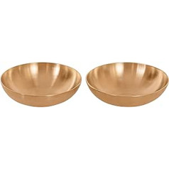 De Kulture Ayurveda Pure Kansa Bronze Dessert Ice Cream Nut Bowl Set of 2 for Health Benefits