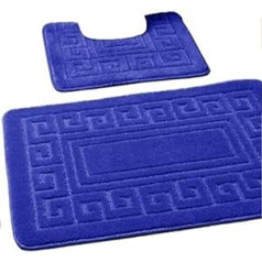 2-Piece Greek Design Non-Slip Bath Mat Set