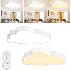 YUENFONG 48 W LED Ceiling Light Clouds Ceiling Light with Remote Control, Dimmable Cloud Lamp Creativity Modern Design, Modern for Children's Room, Study, Kitchen, Bedroom