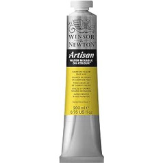 Winsor & Newton 1537119 Artisan Water-Mixable Oil Paint, High Pigment Concentration, Good Coverage & Light Fastness - 200 ml Tube, Cadmium Yellow Light Colour