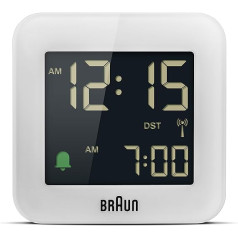 Braun BC08 digitālais ceļojumu pulkstenis - balts