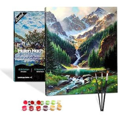Bougimal Paint by Numbers for Adults, Beautiful Landscape Picture with Frame 40 x 50 cm