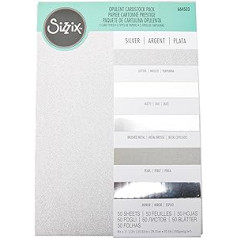 Surfacez Opulent Cardstock A4 sudraba 50 loksnes