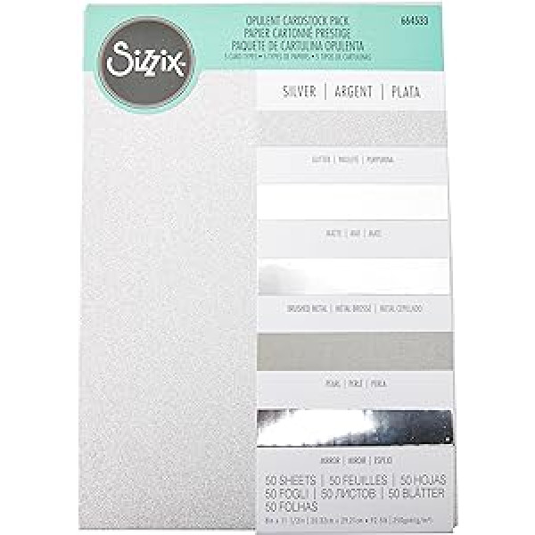 Surfacez Opulent Cardstock A4 sudraba 50 loksnes