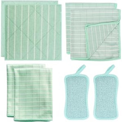8 Pieces Microfibre Cloths Cleaning Bamboo Cloth Set Window Cleaning Cloths Streak-Free Kitchen Cleaning Cloths, Cleaning Cloths without Cleaning Agents, Bamboo Cloths Cleaning Cloths, Dust Cloths for