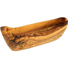 APS Bowl Olive 25 x 8.5 cm, Height: 7.5 cm Olive Wood 0.4 Litres (Each part is unique. Size, shape, colour and grain may vary)