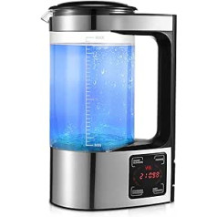 2L Hydrogen Water Generator with SPE and PEM Technology, Improved Version Hydrogen Generator Hydrogen Rich with LED Touch Screen and Thermostat Hydrogen Water Loniser for Home