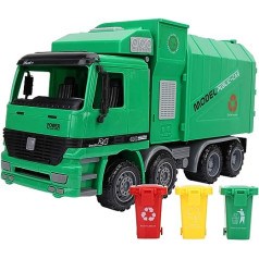 Atkritumu mašīnas simulācijas inerces higiēnas automašīnas modelis Rotaļlieta ar berzi darbināmi izvelkami atkritumu transportlīdzekļi ar 3 tvertnēm dāvana mazulim