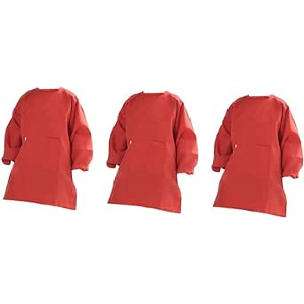 HOMSFOU 3-piece Smock priekšauts izolācijas mētelis bērniem kombinezoni piedurknēm priekšauts bērnu mētelis Mākslinieka mētelis bērnu zīmēšanas priekšauts Overol Para Niño bērnu priekšauts