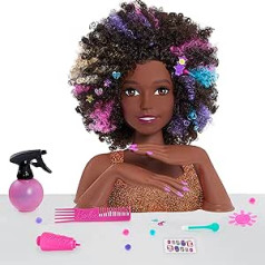 Barbie JP JPL63345 Sparkle Deluxe Styling Head Afro Hair