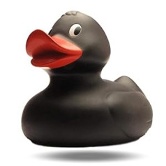 XXL Amelie Rubber Duck Black 31 cm I Squeaky Duck I DUCKSHOP