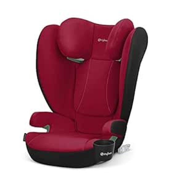 CYBEX Silver Solution B2 i-Fix Car Seat with Cup Holder for Cars with and without ISOFIX, from Approx. 15-50 kg, from approx. 3 to 12 Years, Dynamic Red (Red)