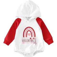 3 līdz 24 miljoni meiteņu Valentīndienas apģērbs Zēniem zīdaiņiem ar garām piedurknēm burtu apdrukas ar kapuci džemperis Jaundzimušā klasiska stila džemperis Bodiji