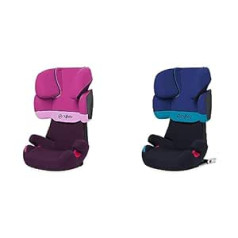 Cybex Silver Solution X Car Seat Group 2/3 (15-36 kg), without Isofix, Purple Rain & Solution X-fix, Car Seat Group 2/3 (15-36 kg), with Isofix, Blue Moon