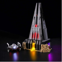 BRIKSMAX LED apgaismojuma komplekts Lego Star Wars Darth Vader's Castle, saderīgs ar Lego 75251 celtniecības bloku modeli – bez Lego komplekta.