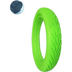 12 x 1.75 Coloured Solid Tyres, Maintenance Free Explosion-proof Tyres, No Inflation, PU Stroller/Bicycle Tyre (Yellow) (Blue) (Green)