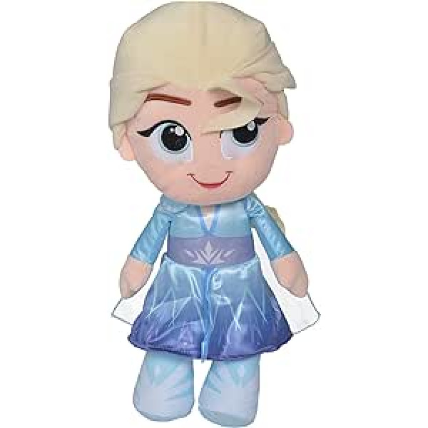 Simba 6315877626 Disney Frozen II Elsa 43 cm, plīša figūra, Frozen, ledus princese, mīksta rotaļlieta, no pirmajiem dzīves mēnešiem