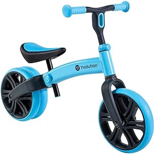 Yvolution Y Velo Junior līdzsvara velosipēds maziem bērniem 9 collu bez pedāļa velotrenažieris bērniem agrīnai apmācībai ar 3 regulējamiem riteņiem āra dāvana 18 mēnešu vecumam 2 3 4 5 gadus veca zēna meitene