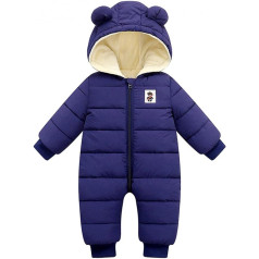 H.eternal(TM) Baby Girls Boys Silts sniega tērps ar kapuci, kombinezons dūnu mētelis ar polsterētu virsdrēbju jaka Bubble Cotton Snowsuit