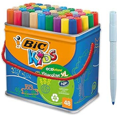 Bic Kids 892225 Ecolutions Visacolor XL flomāstera pildspalvas, 48 gab., dažādas krāsas