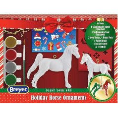 Breyer Horses 2021 Ziemassvētku kolekcija | Paint Your Own Ornaments Amatniecības komplekts | Modelis #700721