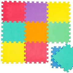 Antrect Puzzle Mats for Baby, 18 Pieces, Foam Mat, Children's Play Mat, Floor Protection Mat for Baby Children, 30 x 30 x 1.2 cm, 1.6 m² Large Yoga Mat (Colourful)