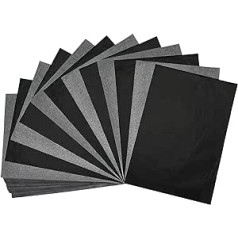 40 Blatt schwarzes Kohlepapier, Transferpapier, Zeichnungspapier, A4, zum Zeichnen, Graphit, Transferpapier für Skizzen, für Papier, Holz, Metall, Schwarz