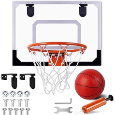 STAY GENT Mini Basketball Hoop for Children and Adults, Indoor Basketball Set for Door Hanging Room with Ball and Air Pump, Sports Game Set Gifts for Boys and Girls