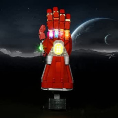 PIPART LED gaismas komplekts priekš Lego 76223 Marvel Nano Glove, Iron Man Glove, Tikai gaismas komplekts, Lego modelis nav iekļauts