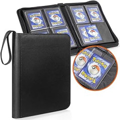 Toploader Binder 4 Pocket Trading Cards Album Toploader Album Mini Card Storage Binder 4 Pocket