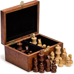 Husaria Staunton Tournament No.4 Chess Figures with 2 Extra Queen and Wooden Box 76 mm Kings