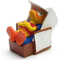 Bath Duck Beach Chair I Squeaky Duck - L: 9.5 cm I Gift for Holiday I Toy I Bath Toy