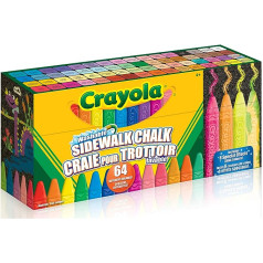 Crayola Sidewalk 51-3633 mazgājamie krīta kociņi (64 gab. iepakojumā)