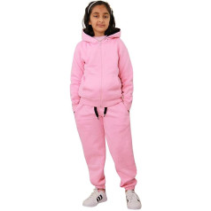 A2Z 4 Kids Children's Tracksuit Girls Boys Baby Pink & Black Fleece Hoodie Top & Stylish Bottom Jogging Suit Fashion Jogger Age 5-13 Years - 158