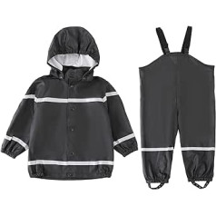 DAWILS Boys' Rain Jacket, Rain Trousers, Children's Two-Piece Rain Suit Set, Girls' Rain Jackets, Coats, Baby Mud Rainwear, Windproof and Waterproof Clothing S