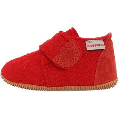 GIESSWEIN Children's Slippers Oberstaufen - Children's Slippers for Girls and Boys | Warm Wool Slippers | Slippers | Slim Fit Rubber Sole | Velcro Fastener