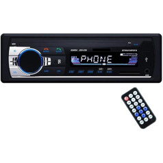 Morechioce Automašīnas radio ar Bluetooth brīvroku komplektu, MoreChioce Bluetooth automašīnas radio 4 x 60 W automašīnas stereo audio uztvērējs ar MP3 multivides atskaņotāju 12 V / 24 V automašīnai, saderīgs ar iOS/Android mobilajiem tālru